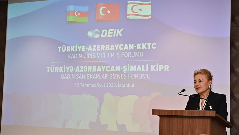 TİKAD'ın kurucu kuruluş olarak desteklediği Türkiye-Azerbaycan-KKTC Kadın Girişimciler İş Forumu'nda YİK Başkanımız Demet Sabancı Çetindoğan açılış konuşmasını gerçekleştirdi